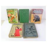 Lot of 5 Vintage Books - Black Beauty Lassie
