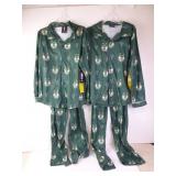 Two Sets of Milwaukee Bucks Pajamas Size 10