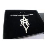 Silver Tone Angle Necklace