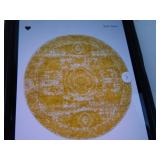 Bexley Round Yellow Area Rug