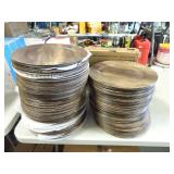 Approx 180 Woodgrain Charger Plates