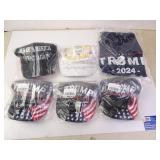 Lot pf 6 Trump Hats and a Shirt