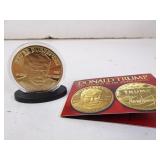Trump Mugshot 1oz Golden Coin with Stand