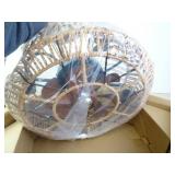 Wicker Ceiling Fan Light Fixture