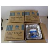 Lot of 144 Square Foil Cake Pans w/ Lids (4 cases