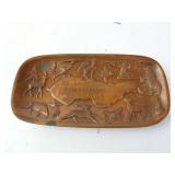 Vintage Czechoslovakia Souvenir Copper Dish 7"