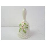 Vintage Belleek Ireland Holly Porcelain Bell -