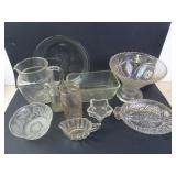 Large Lot of Vintage/Antique Clear Glass Items