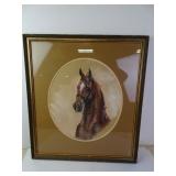 Framed Horse Picture - 22x25