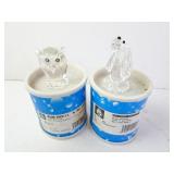 Lot of 2 Vintage Sklarny Bydzov Bohemian Crystal