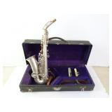 Antique Buescher True-Tone Silver Plated Curved