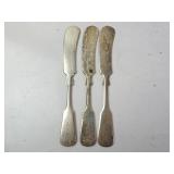 Lot of 3 Sterling Silver Fiddle Style