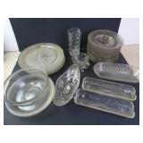 Large Lot of Vintage/Antique Clear Glass Items