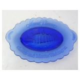 Vintage Mount Vernon Souvenir Cobalt Glass Plate