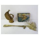Lot of Misc. Vintage Brass Items - Vase Shoe Horn