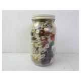 Lot of Misc. Vintage Buttons in Jar