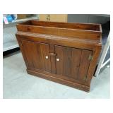 Vintage Wood Cabinet with Planter Top - 38x12x31"
