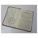 Vintage 1956 Brotherhood of Carpenters Dues Book