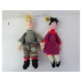Two Vintage Hand Made Dolls
