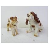 Lot of 2 Vintage Porcelain Dog Statues