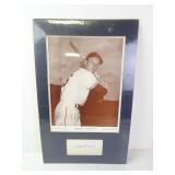 Vintage SIGNED Whitey Lockman Baseball Matted