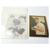 Lot of 2 Mickey Mantle Photo Prints - Vintage