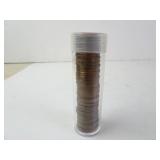 Tube of Misc. U.S. Wheat Pennies - Various dates