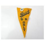 5" Buick 6s Only Small Felt Pennant with Button