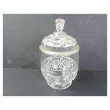 8" Tall Antique Cut Glass Lidded Jar
