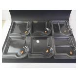 Lot of 6 Vintage Fostoria Glass Saucer Snack