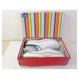 NOS Keds Size 10 Keyes White Nylon Slip Shoes in