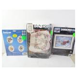 Lot of 3 New Cross Stitch & Embroidery Kits