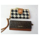 Lot of 2 Womens Wallets - Calvin Klein & Spartina