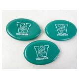 Three Vintage Wisconsin Badgers Coin Holders