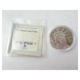 Platinum Layer Accented Gold Eagle Replica