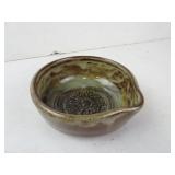 Glazed Ceramic Garlic Grater Bowl