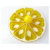 RARE 1964 Wondermold Lemon Slice Candy & Nut Dish