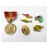 Lot of U.S. Military Related Pins & Medal