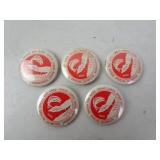 Five 1990 Green Bay Area Fisherman Pins