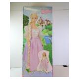 New 3ft Barbie Rapunzel Doll & Dress Up Set in