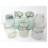 Lot of Misc Antique Mason Jars
