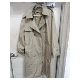 Vintage Made in USA Mens Tan Trench Coat Size 46