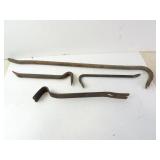 Lot of 4 Misc Crowbars