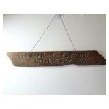 Wild west Hanging Wood Sign Stephen J Everson