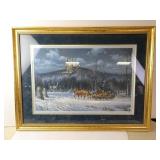 George K Framed & Matted Art Print Signed 34" x