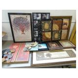 Large Lot of Misc Wall Art - Frames Metal Art