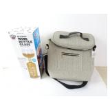 Full Bottle Wine Glass w/ Serra Wine Travel Bag