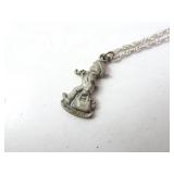 Sterling Silver 925 MI Hummel Goebel Club Pendant