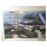 NEW WWII German Airplane Triptych Canvas Wall Art