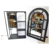 Lot of 2 Mirrored Hanging Accent Pieces - Shelf